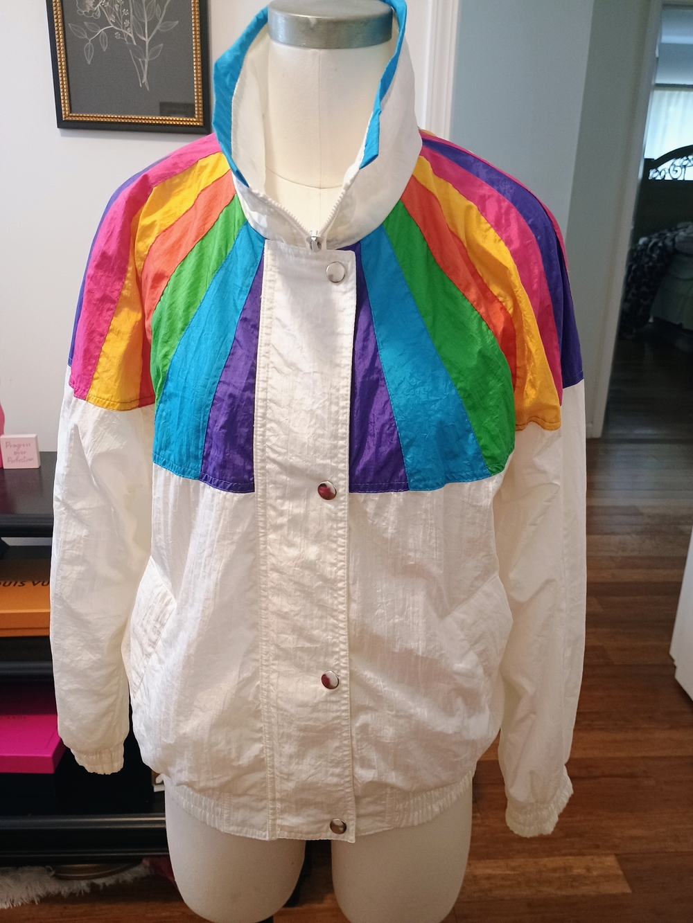 Rainbow Retro Windbreaker